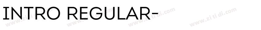 INTRO REGULAR字体转换